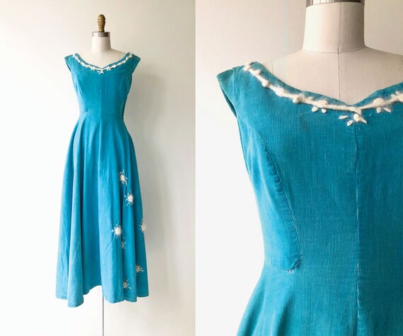 Corduroy Cloud dress | 1950s dress | corduroy 50s