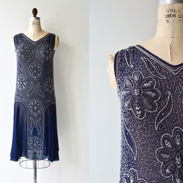 Bright Young Thing dress | 1920s beaded silk dress | vintage 20s flapper dress