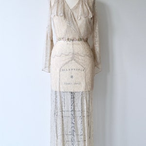 Blythe lace wedding gown 1930s silk lace wedding dress vintage 30s wedding dress image 2