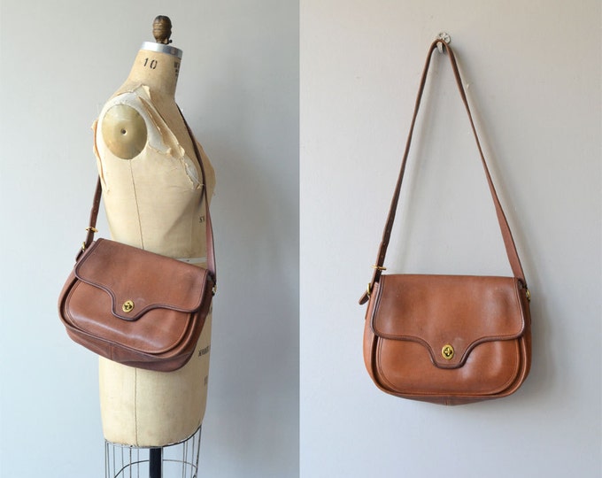 Coach Saddle Bag Vintage Coach Purse Brown Leather Coach Shoulder Bag
