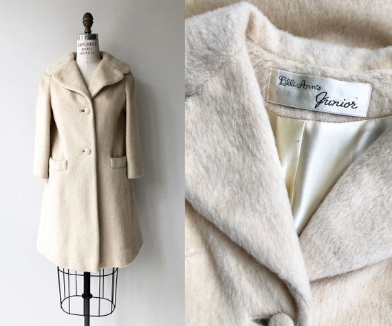 Lilli Ann mohair coat | cream 1960s Lillia Ann coa