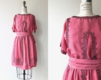 Little Heart silk dress | 1920s silk dress | silk 20s dress