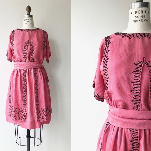 Little Heart silk dress | 1920s silk dress | silk 20s dress