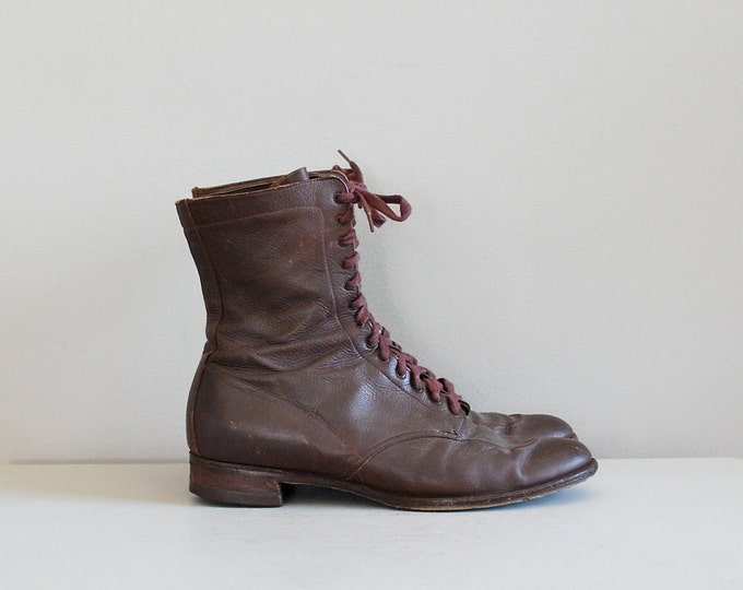 1940s Boots / Vintage 40s Shoes / Land Girl Boots - Etsy