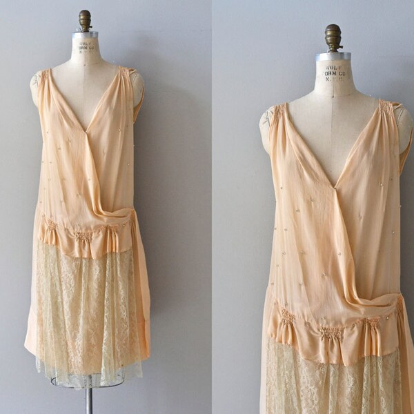 La Petite Poupée dress | vintage 1920s dress | lace and silk 20s dress