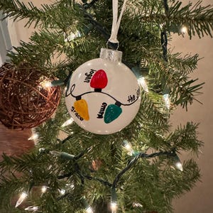 Ampoule de Noël peinte à la main | Lampes familiales