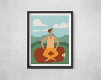 Yoga Men Outside, digital download, Inspirational, yoga outside