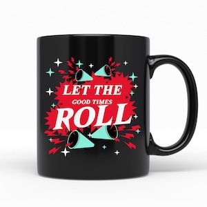 Good Times Roll zwarte keramische koffiemok