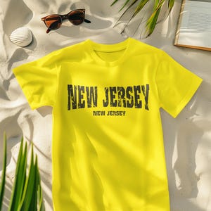 Camiseta del estado de Nueva Jersey, camiseta con el mapa de Nueva Jersey, camiseta con el amor por el estado, camiseta de regalo para viajes por la ciudad, camiseta de regalo para amantes de Nueva Jersey, camiseta de viaje por el estado
