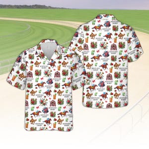 2025 Derby Day Hawaiian Shirt, Derby Day Button Up Shirt, Run For The Roses, Kentucky Churchill Downs Horse Racing, Horse Lover Shirt