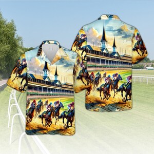 KY Churchill Downs, 2025 Kentucky Derby Hawaiian Shirt, Horse Racing Button Up Shirt, Run For The Roses, Talk Derby To Me, Derby Day Gift