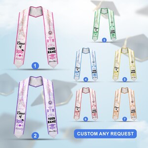 Étole d&#39;allaitement personnalisée, étole de remise des diplômes d&#39;infirmière autorisée personnalisée, étole de remise des diplômes floral stéthoscope, cadeau d&#39;études supérieures 2025
