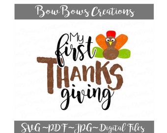 Download Clip Art My First Thanksgiving Pumpkin Fall Digital Cut File Svg Vinyl Car Window Sticker Decal Monogram Tag Laptop Decal Baby 1st Art Collectibles