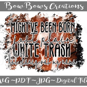 Fancy Was My Name Sublimation Design // Reba Digital Download // Cow Print Distressed // Born Plain White Trash Song Heat Press PNG