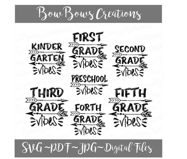 Download Fifth Grade Vibes Cut File Teach Apple Svg Vinyl Car Window Sticker Decal Monogram Tag Laptop Decal Canvas Clip Art Art Collectibles