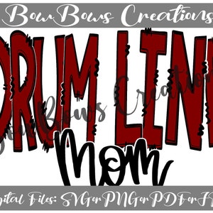 Drum Line Mama Band Mom Sublimation Design // Sports Digital Download // Mommy Drumline Color guard Hand Drawn // Football Heat Press PNG