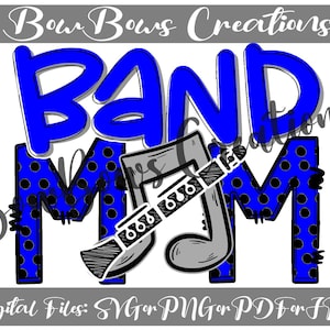 Mama Band Clarinet Mom Sublimation Design // Sport Digital Download // Music Note Drumline Color guard Hand Drawn // Football Heat Press PNG