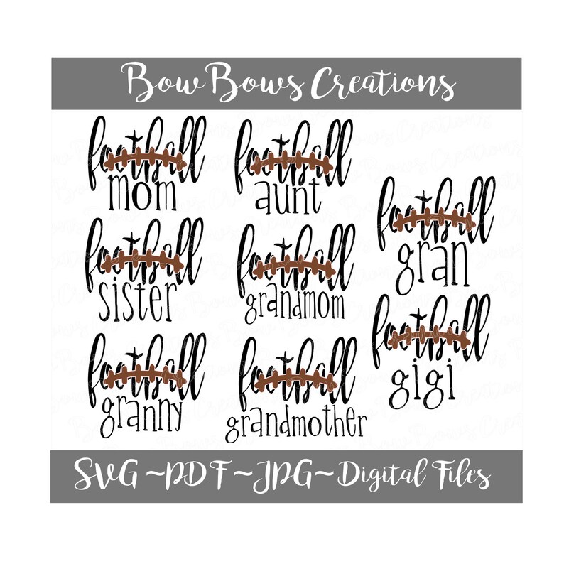 Download Art Collectibles Clip Art Football Mom Sister Aunt Grandmom Sticker Digital File Svg Svg Vinyl Car Window Decal Accessory Sticker Monogram Tag Laptop