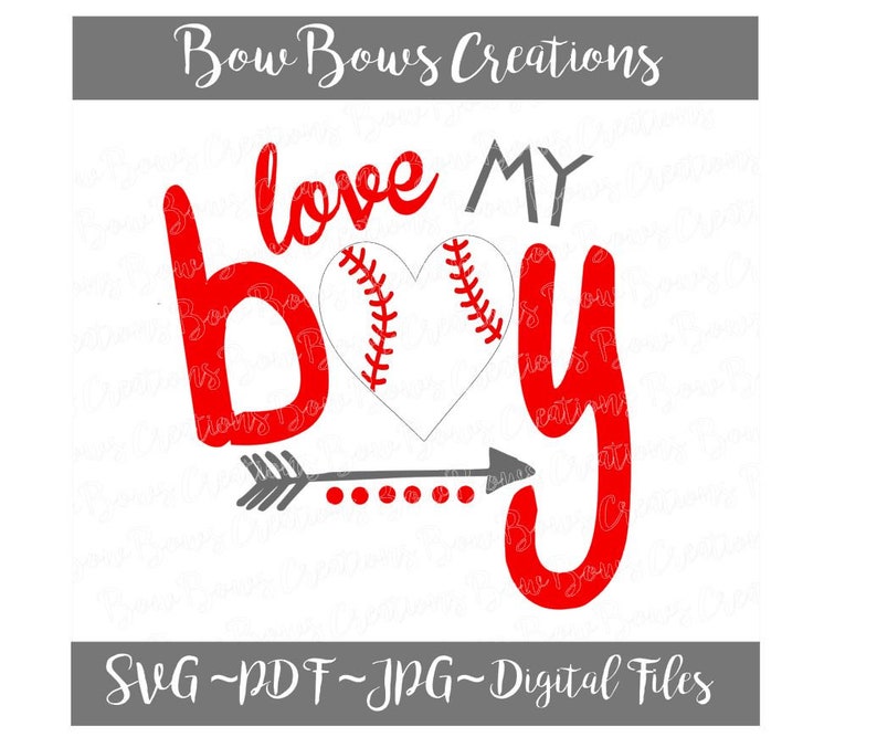Download Clip Art Art Collectibles Love My Boy Baseball Digital File Sports Base Ball Svg Vinyl Car Window Decal Mom Dad Accessory Sticker Monogram Tag Laptop
