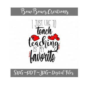 I Just Like to Teach Teaching is My Favorite Elf SVG // Winter Tree Vintage Digital Cut File // SVG Vinyl Car Window Sticker // Monogram Tag