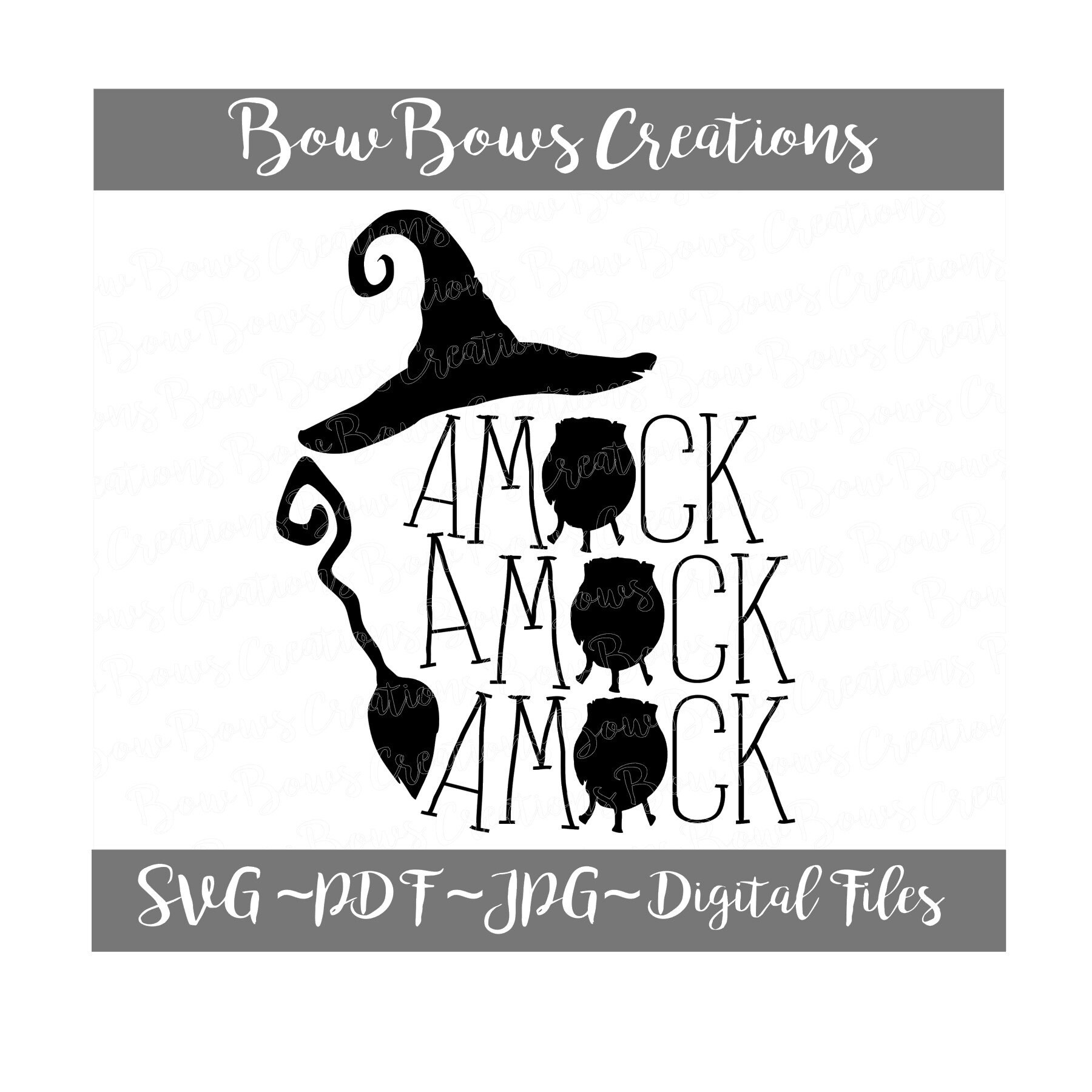 Amuck Hocus Pocus Digital Cut File // SVG Vinyl Car Window Sticker ...