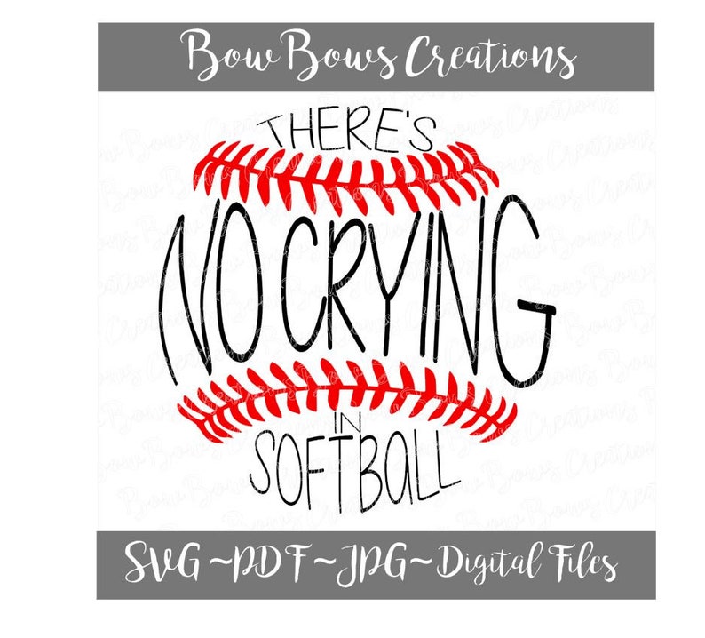 Download There S No Crying In Softball Digital File Softball Seams Svg Vinyl Car Window Decal Accessory Sticker Monogram Tag Laptop Iphone Clip Art Art Collectibles