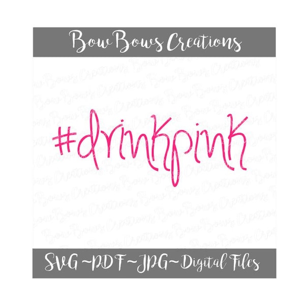 Drink Pink Plexus Digital Cut File // SVG Vinyl Car Window Sticker // Decal //  Monogram Tag // Laptop Decal // Iphone Label