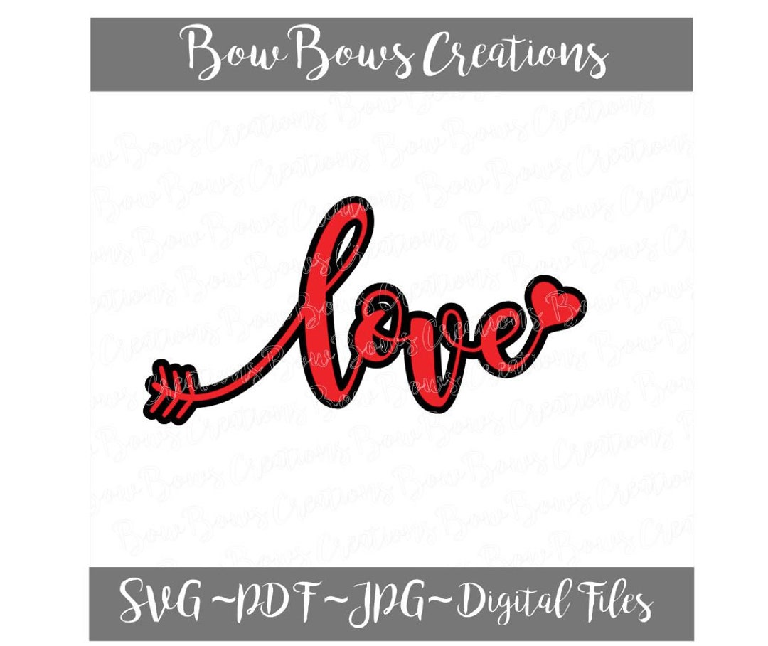 Love Heart Arrow Valentine Heart Digital Cut File // Be Mine SVG Vinyl ...