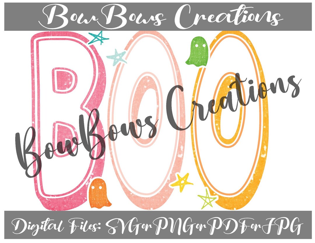 Boo Ghost Digital File / Autumn / Thanksgiving / Season / Vinyl Car ...