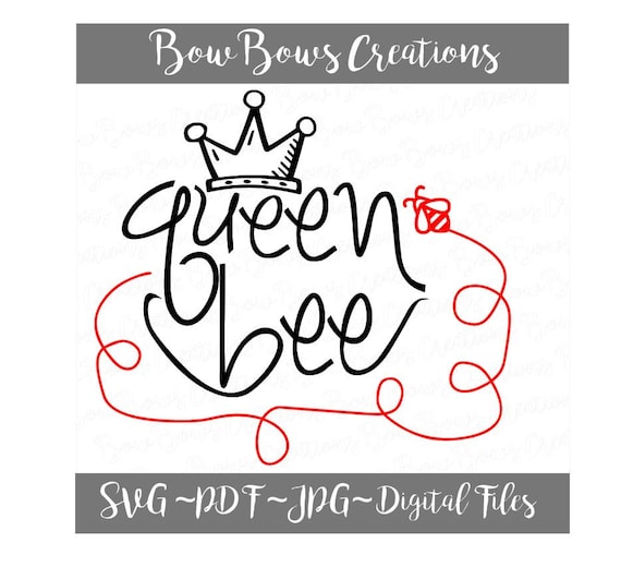 Download Queen Bee Cut File Crown Svg Vinyl Car Window Sticker Etsy