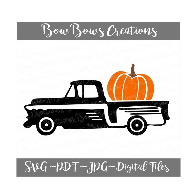 Download Pumpkin Truck Thanksgiving Halloween Fall Digital Cut File Svg Vinyl Car Window Sticker Decal Monogram Tag Baby 1st Clip Art Art Collectibles