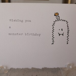 Monster birthday card