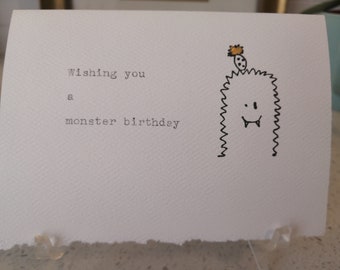 Monster birthday card