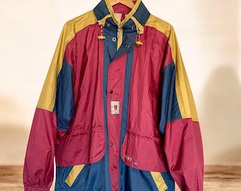Vintage Men's Windbreaker Rain Jacket 80s-90s Size XL