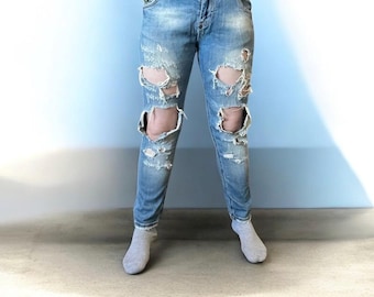 Philipp Plein Vintage Straight Cut Jeans: Rock Style Limited Edition W26 L29