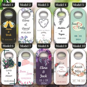 Custom Engraved Bottle Opener, Wedding Souvenir, Magnet Bottle Opener in Bulk, Wedding Gif, Wedding Favours, Wedding Bottle Opener Magnet