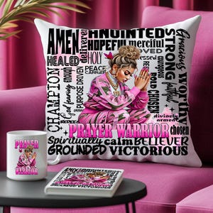 Prayer Warrior Pink Camo MEGA PNG Bundle - Faith-Based Sublimation Set for Shirts Tumblers Journals Pillows - Healed Strong Believer