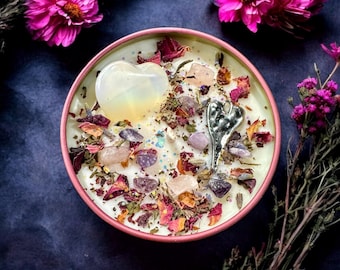 Self-Love Soy Candle, Love Gift, Organic Herbs, Candles for a Cause, Handmade