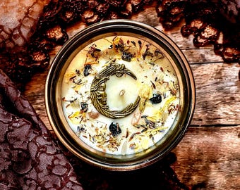 Bougie de soja New Moon : bougie rituelle faite main
