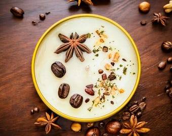 Motivating Morning Blend Soy Candle: Coffee Scented with Organic Herbs
