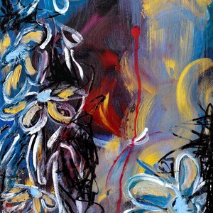 Las flores siguen floreciendo - impresión de arte abstracto