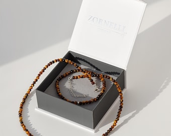 Unisex Tigerauge Choker Halskette - Stilvoller Schmuck für Männer & Frauen