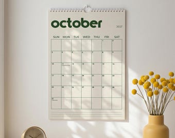 Maximalist Wall Calendar, Start Any Month Planner, 2026 2027 Academic Planning