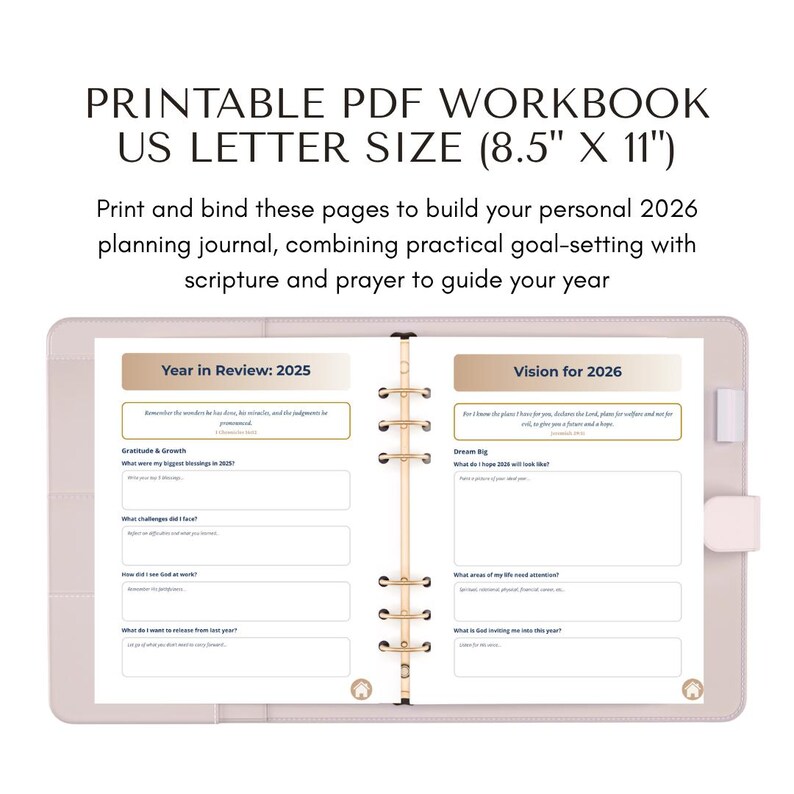 2026 New Year Planner: Scripture Goals and Bible Study Template ...