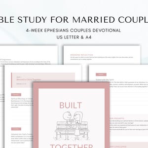 Christian Couples Bible Study PDF | 4-Week Ephesians Printable Workbook for Married Couples