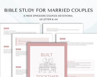 Christian Couples Bible Study PDF | 4-Week Ephesians Printable Workbook for Married Couples
