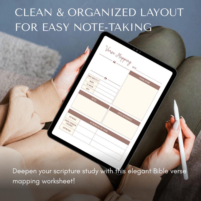 Bible Verse Mapping Template | Bible Study Guide (digital PDF) - Etsy