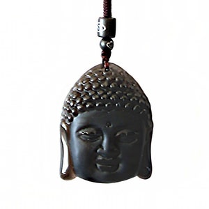 Black Obsidian Buddha Necklace - Gorgeous!