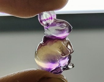Fluorite Bunny Miniature Bunny Figurine Year of the Rabbit