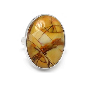 Brecciated Mookaite Ring Size 6.5 Ring in Sterling Silver
